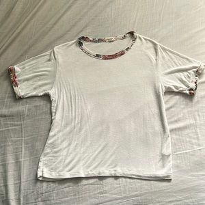 floral ringer t shirt